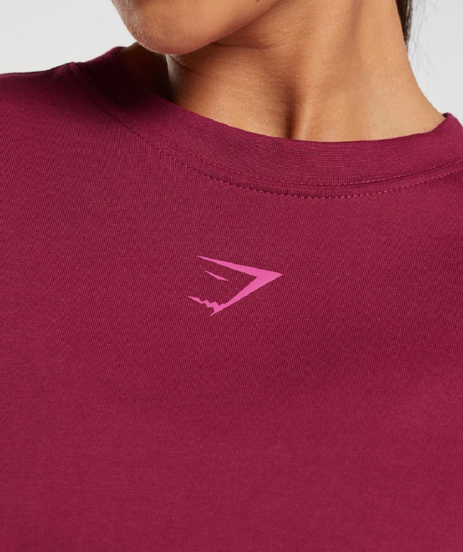 Gymshark Fraction Oversized Ženske T Shirts Roze | HR 3292VRW